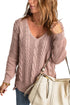 Love Letters Cable Knit Lace Up Sweater